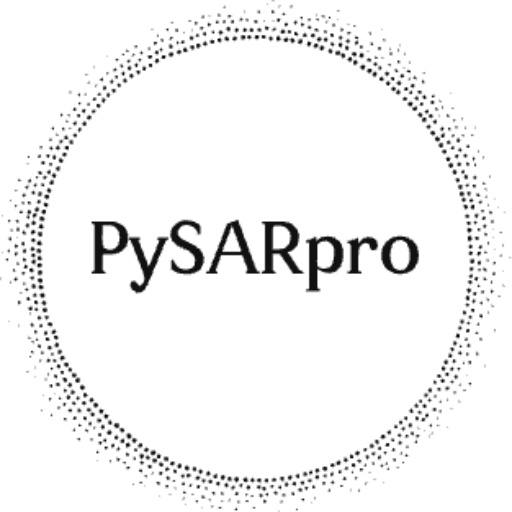pysarpro's logo, showing a satellite